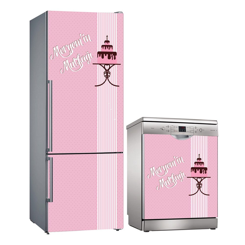 Kişiye Özel Buzdolabı ve Bulaşık Makinesi Folyo Kaplama Stickerı 