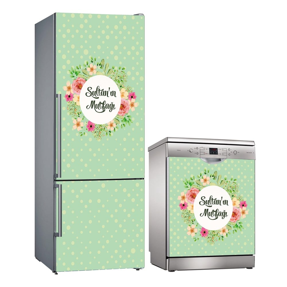 Kişiye Özel Buzdolabı ve Bulaşık Makinesi Folyo Kaplama Stickerı 
