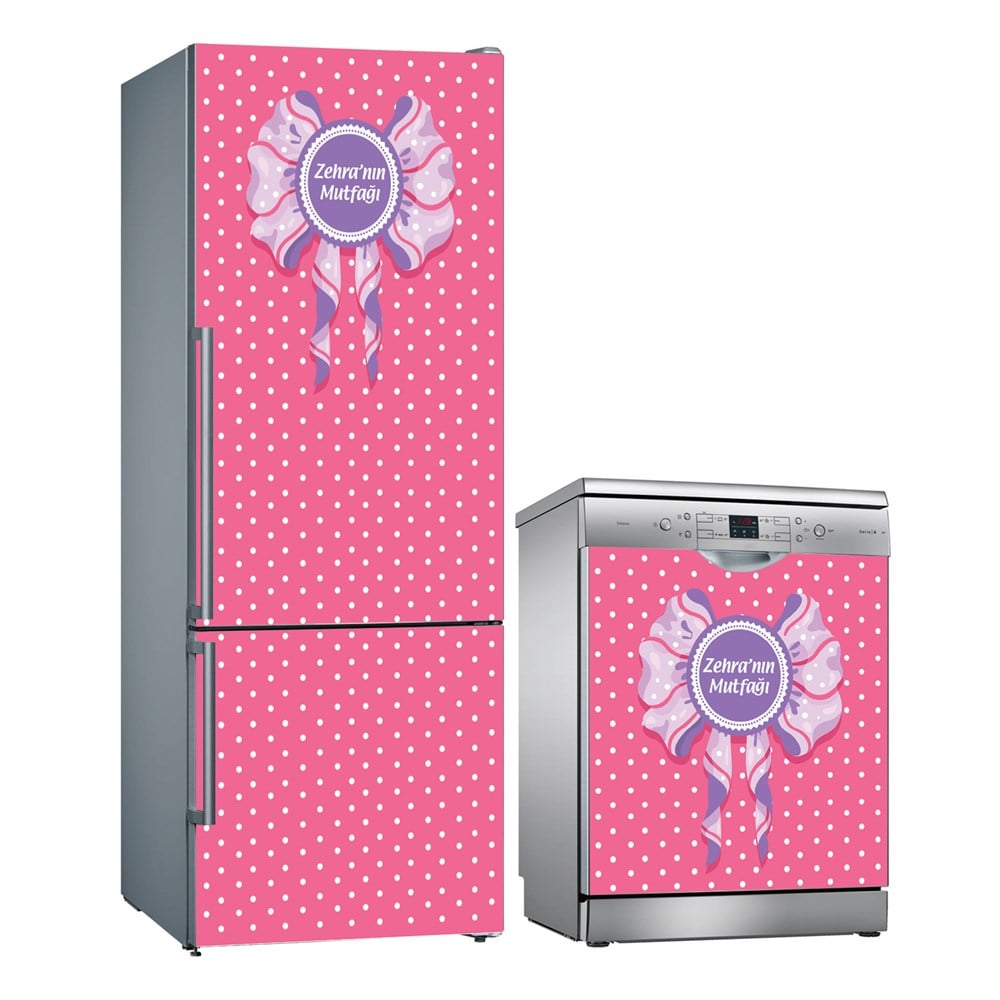 Kişiye Özel Buzdolabı ve Bulaşık Makinesi Folyo Kaplama Stickerı 