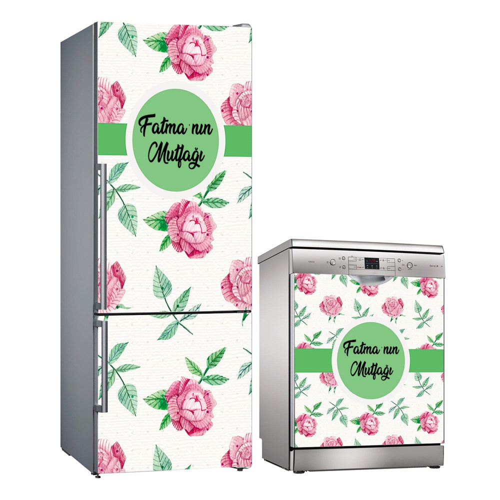 Kişiye Özel Buzdolabı ve Bulaşık Makinesi Folyo Kaplama Stickerı 