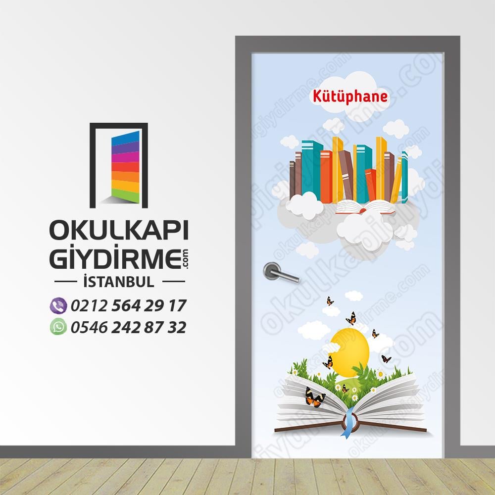 Kütüphane Kapı Giydirme 83