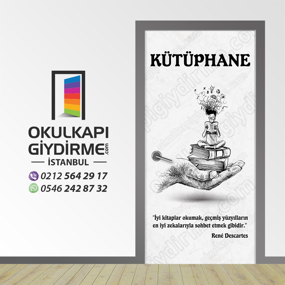 Kütüphane Kapı Giydirme 84