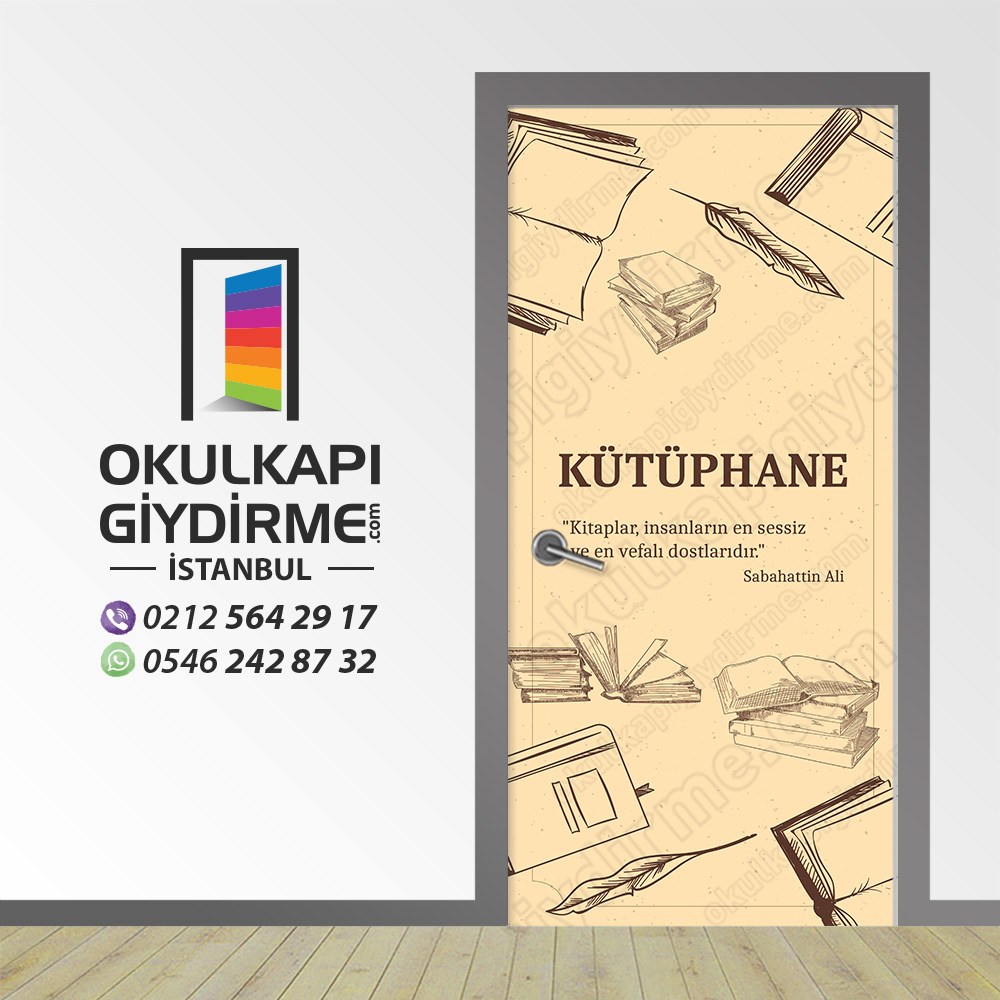 Kütüphane Kapı Giydirme 85