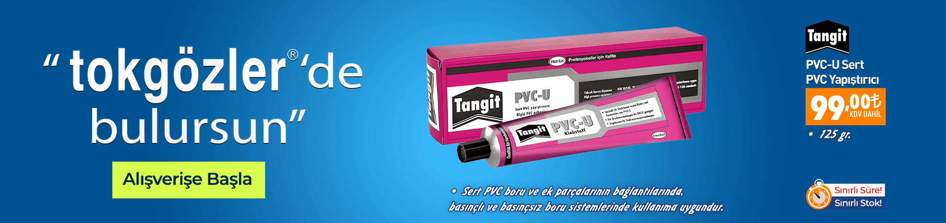 B1000501 - 08.10.2025 - Tangit PVC-U Sert PVC Yapıştırıcı 125 gr