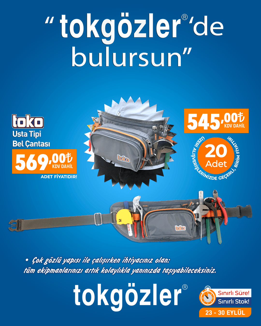 B1000610 - 23.09.2026 - Toko Usta Tipi Bel Çantası