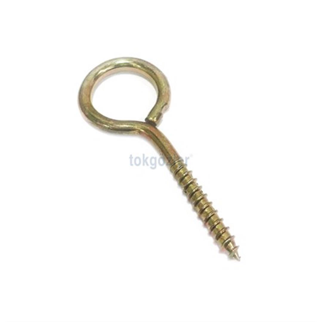 20x80 mm Kapalı Piton Kancalı (Çengelli) Vida