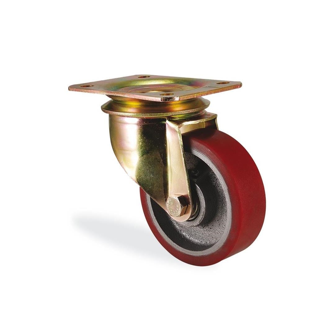 Kama K4102 DOR 150 Oynak Tablalı Poliüretan Kaplı Rulmanlı Ağır Sanayi Tekeri 150 mm Çaplı (6 mm Tablalı)