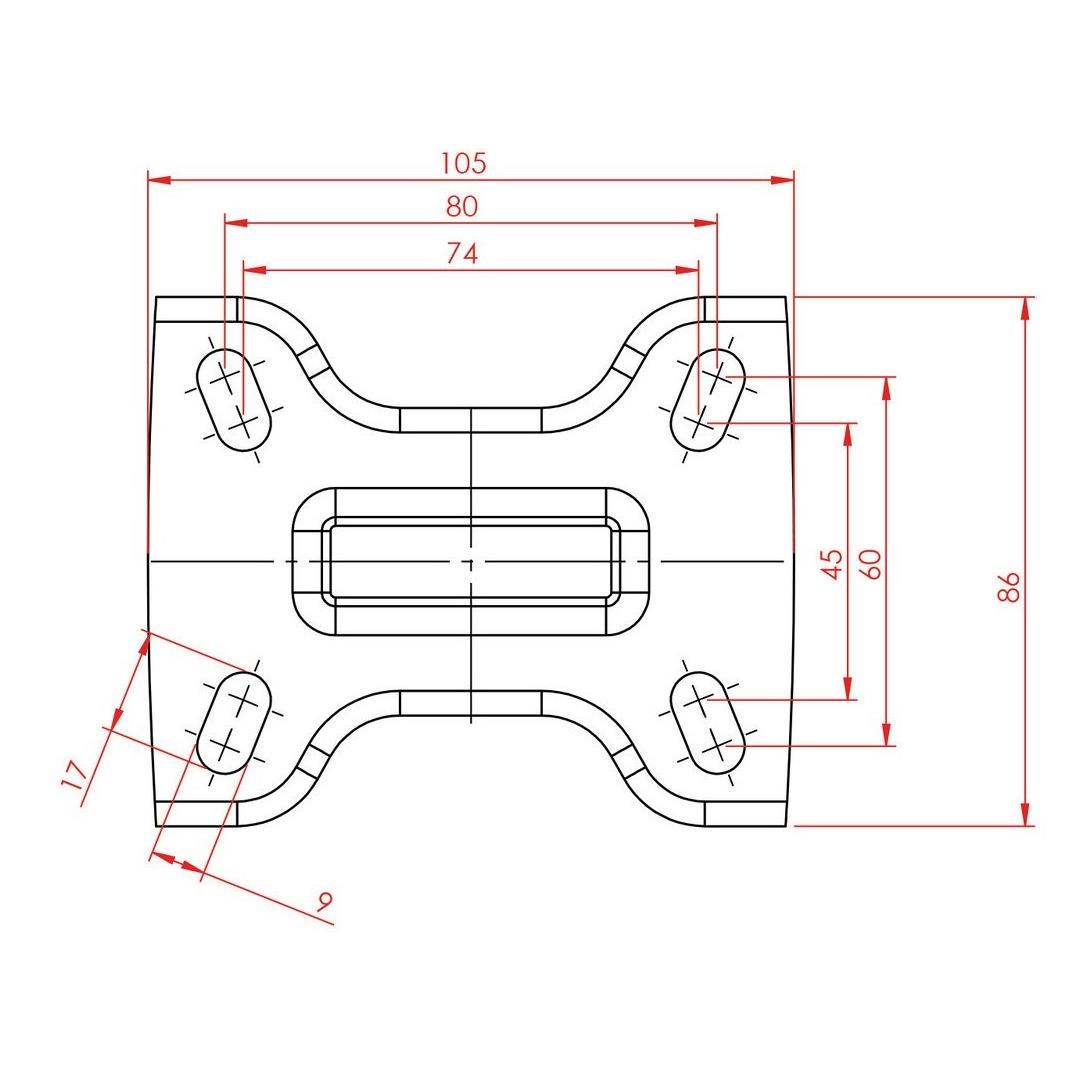 Kama K3307 SLP 150 Sabit Tablalı Orta Sanayi Tekeri 150 mm Çaplı
