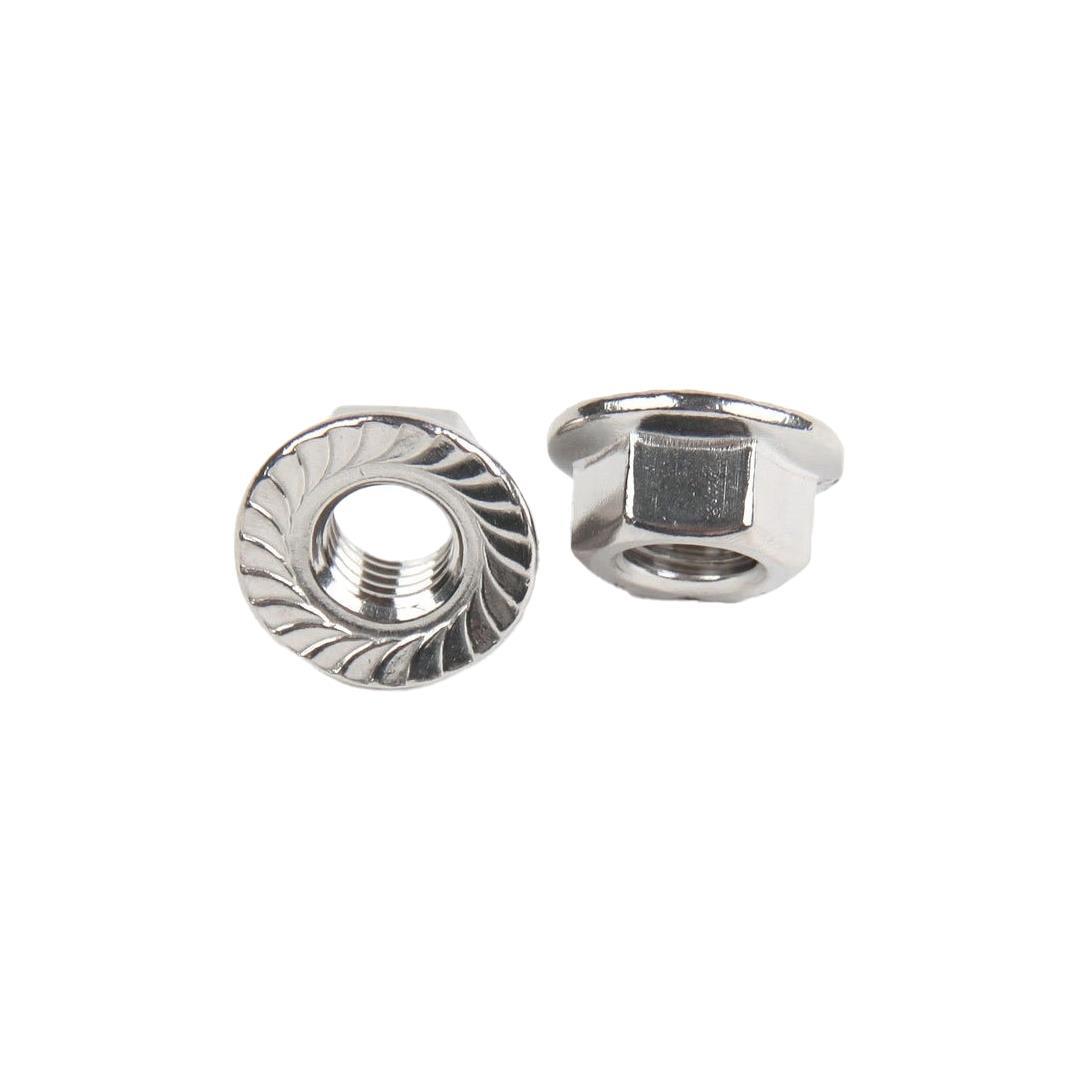 M6 A2 Paslanmaz Inox Altıköşe Flanşlı Somun DIN 6923