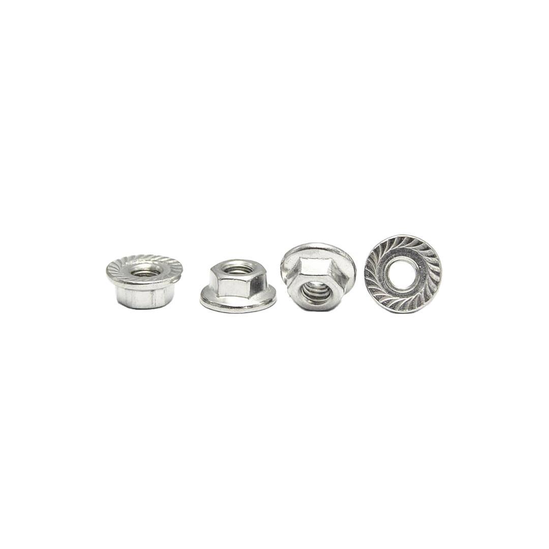 M6 A2 Paslanmaz Inox Altıköşe Flanşlı Somun DIN 6923