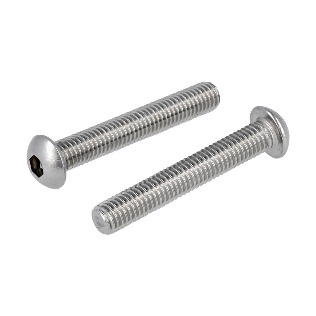 M8x35 DIN 7380 Bombe Başlı İmbus Cıvata Beyaz