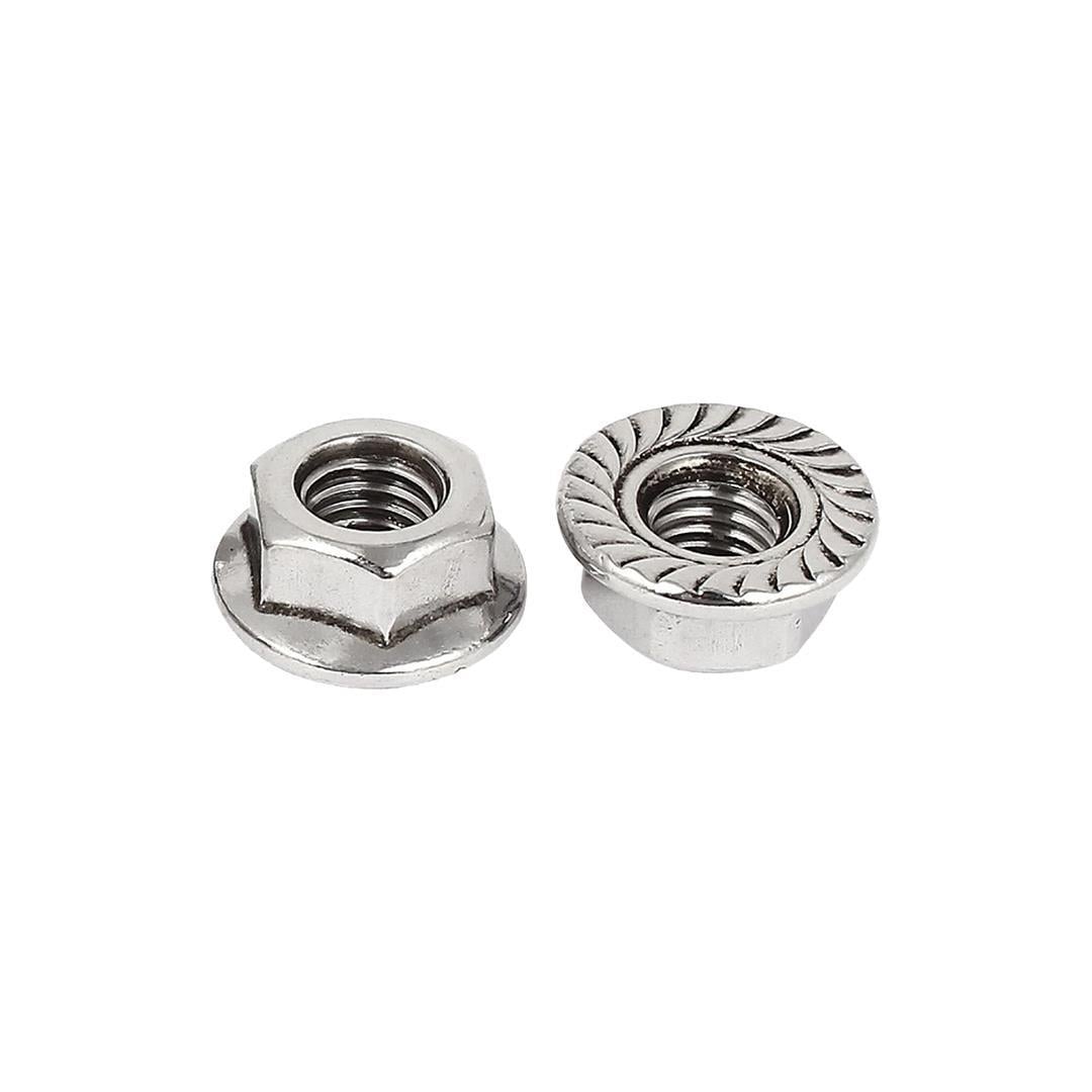 M12 A2 Paslanmaz Inox Altıköşe Flanşlı Somun DIN 6923