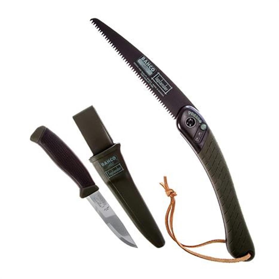 Bahco Lap-Knife Laplander Katlanabilir Testere ve Çok Amaçlı Bıçak Seti