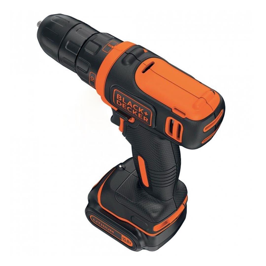 Black+Decker BDCDD12BAFC-QW 10.8V 1.5Ah Li-ion Çift Akülü Darbesiz Matkap Vidalama ve 100 Parça Aksesuar Seti - Taşıma Çantalı