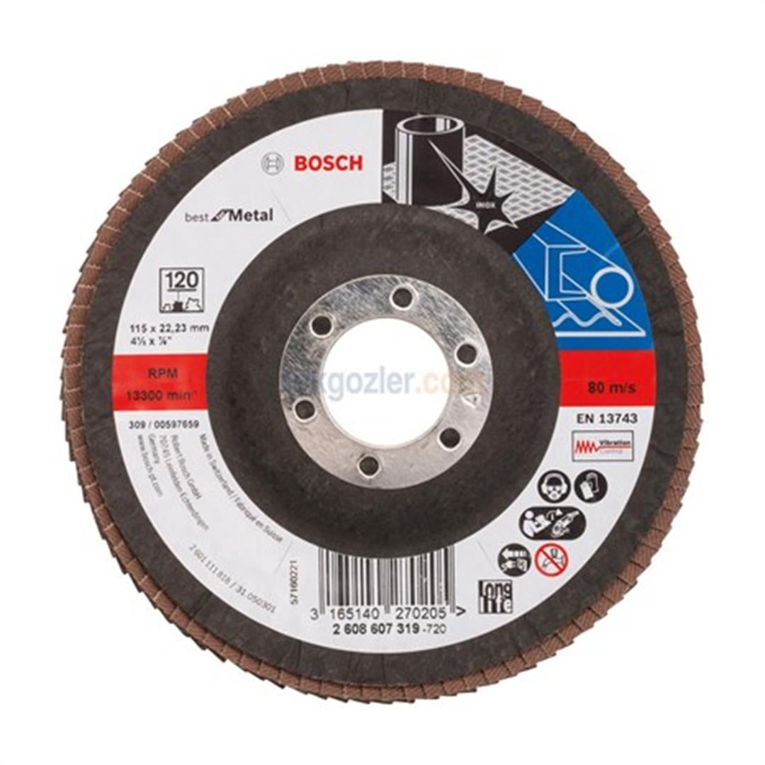 Bosch 115 mm 120 K Best for Metal Flap Zımpara Diski