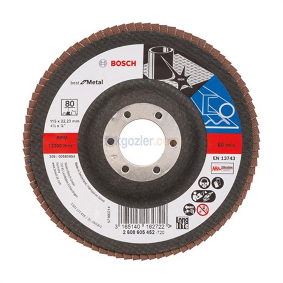 Bosch 115 mm 80 K Best for Metal Flap Zımpara Diski