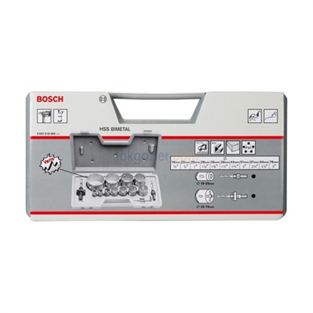 Bosch 14 Parçalı Bimetal Panç - Delik Açma Testeresi Seti 19-76 mm