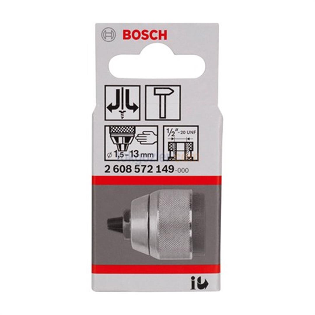 Bosch Anahtarsız Uç Takma Mandreni Kromlanmış 1/2-20 - 1.5-13 mm Supra Mandren Krom