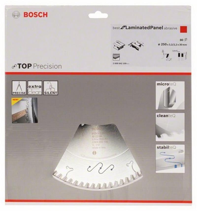 Bosch Best for LaminatedPanel Abr 250x30 mm 80D Laminat Panel Daire Testere Bıçağı