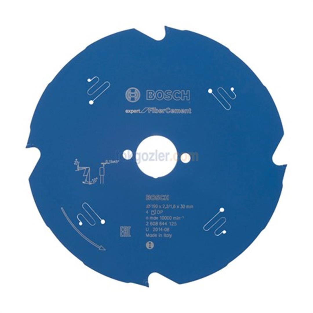 Bosch Expert for Fiber Cement 190x30 mm 4 Diş Daire Testere Bıçağı