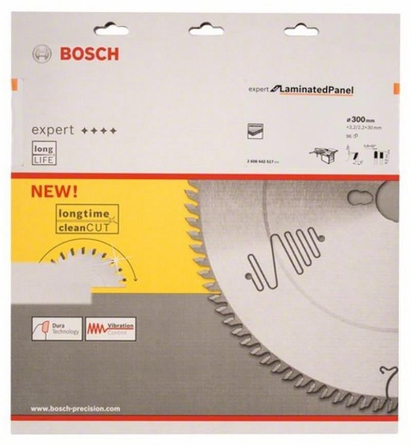 Bosch Expert for LaminatedPanel 300x30 mm 96 Diş Laminat İçin Daire Testere Bıçağı