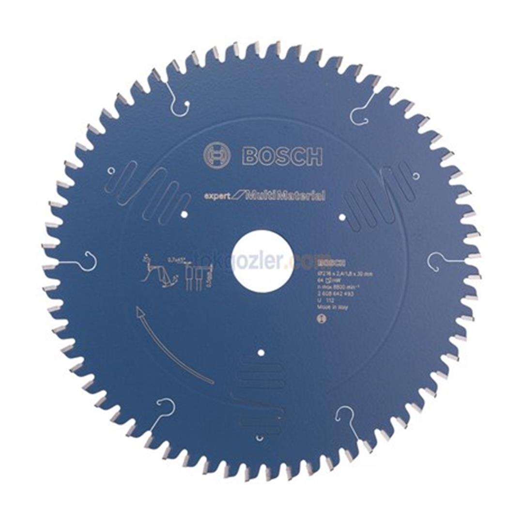 Bosch Expert for MultiMaterial 216x30 mm 64 Diş Daire Testere Bıçağı