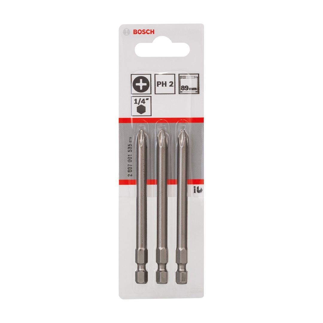 Bosch ExtraHard Ekstra Sert Vidalama Ucu PH2x89 mm 3lü Paket