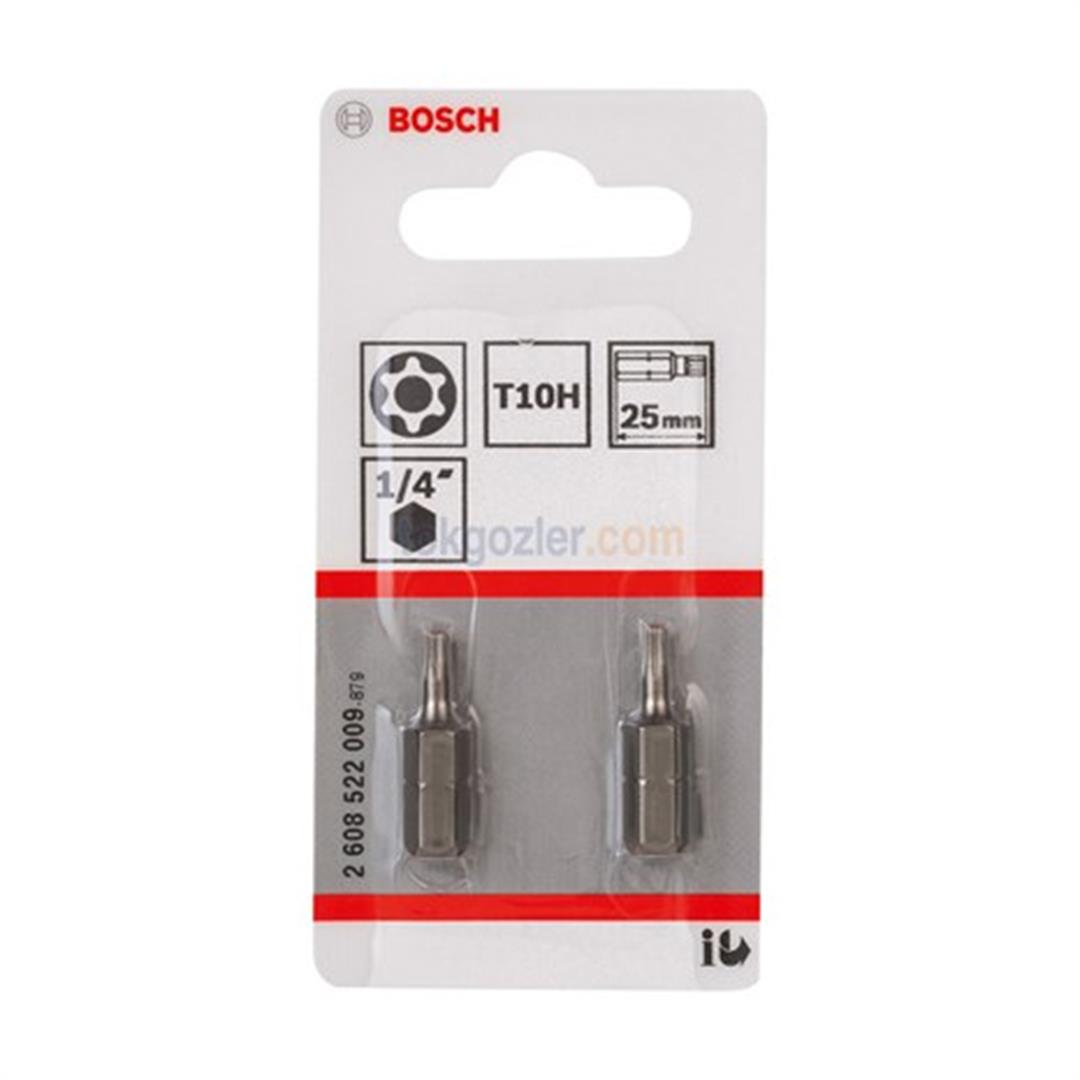 Bosch ExtraHard Security-Torx Ekstra Sert Vidalama Ucu T10Hx25 mm 2li Paket