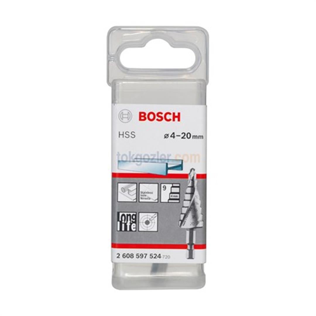 Bosch HSS 9 Kademeli Metal Matkap Ucu 4-20 mm