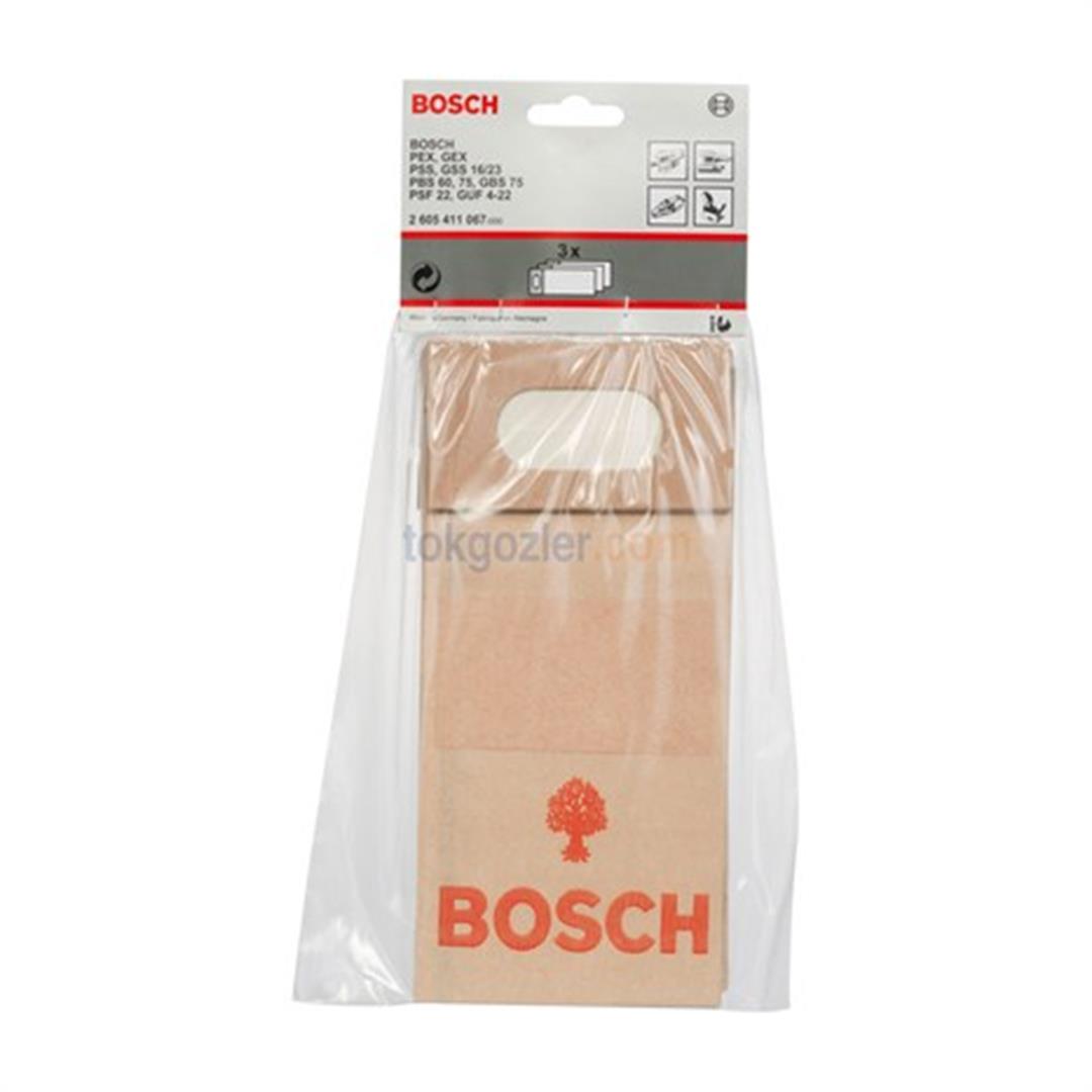 Bosch Kağıt Toz Torbası (Tek Kullanımlık) 3lü