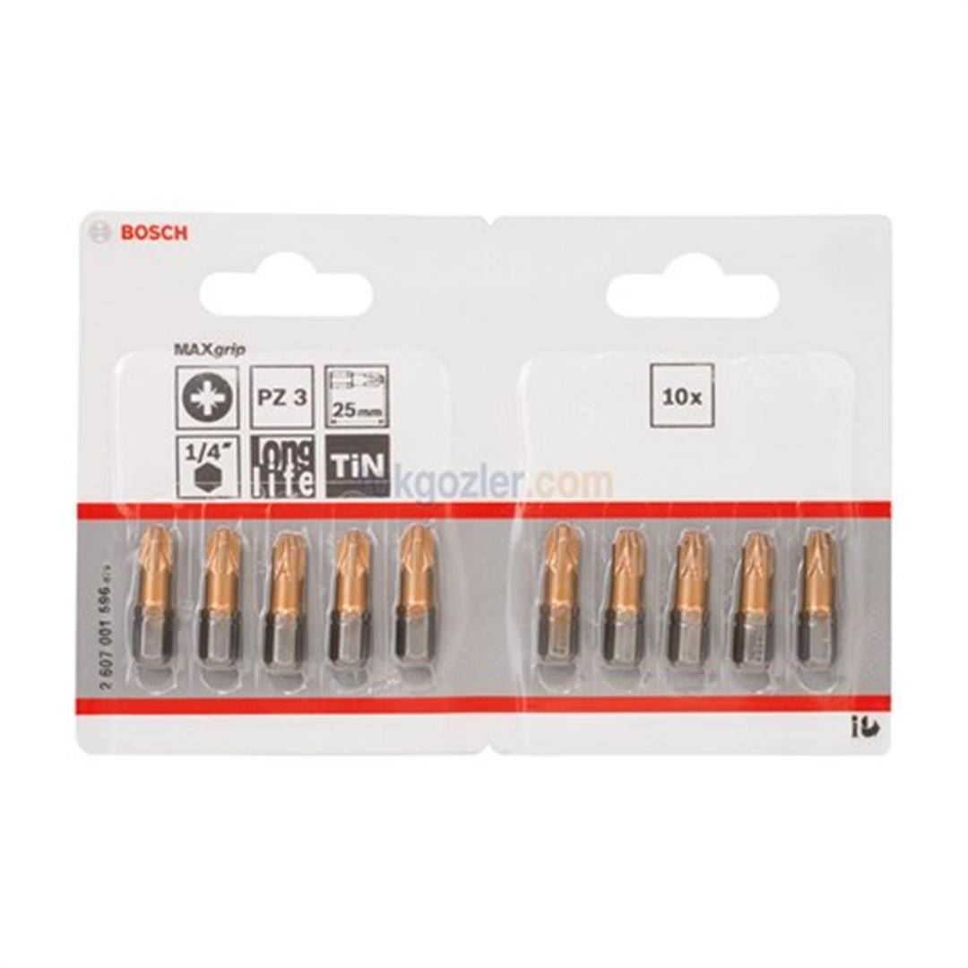 Bosch MaxGrip Vidalama Ucu PZ 3x25 mm 10lu Paket