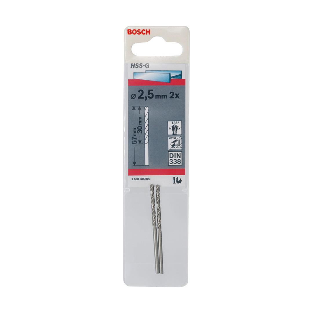 Bosch Metal Matkap Ucu HSS-G 2.5x57 mm 2li Paket