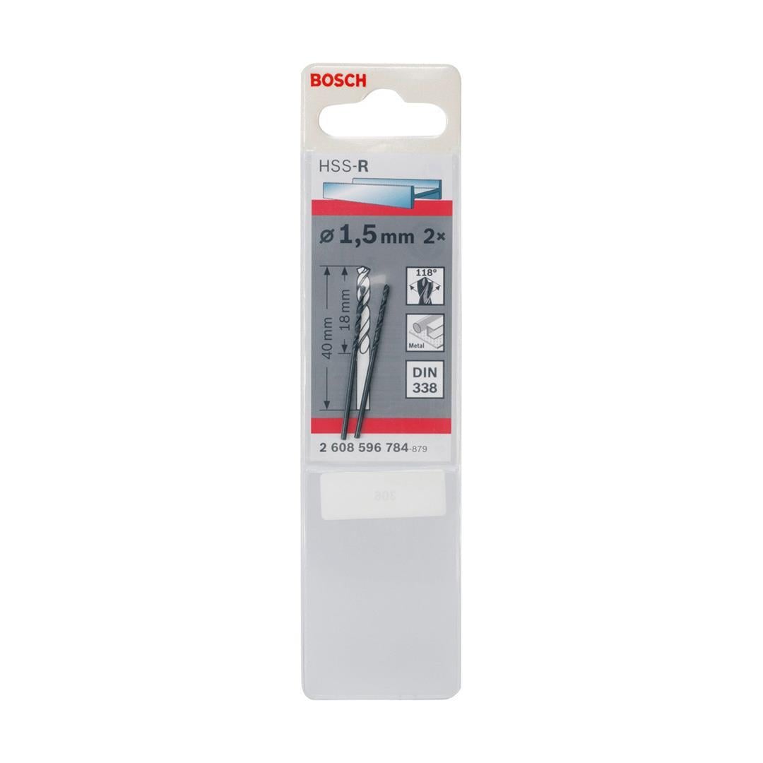 Bosch Metal Matkap Ucu HSS-R 1.5x40 mm 2li Paket