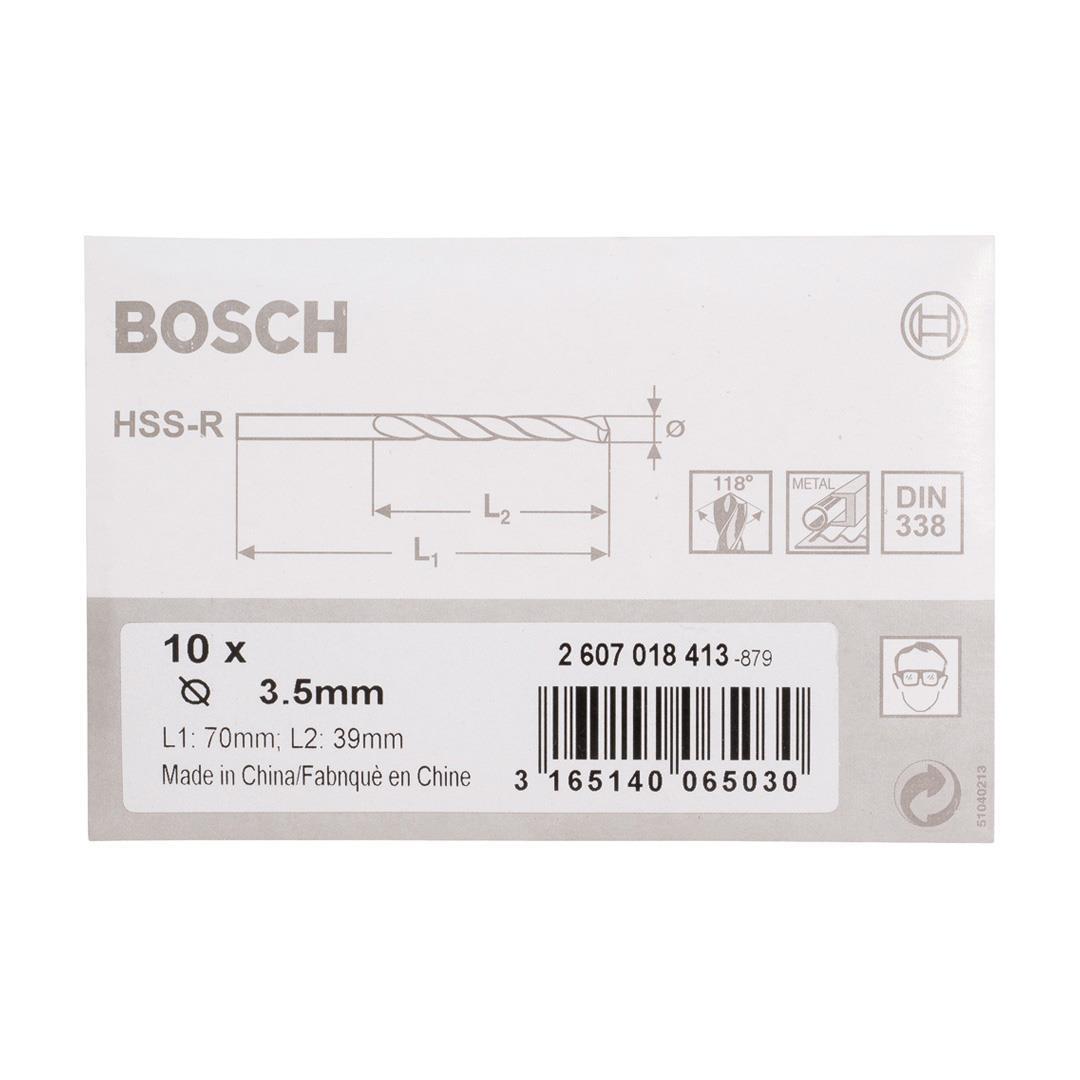 Bosch Metal Matkap Ucu HSS-R 3.5x70 mm 10lu Paket