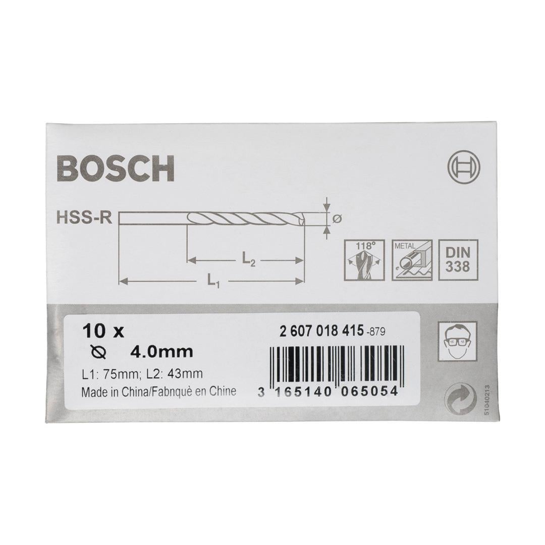 Bosch Metal Matkap Ucu HSS-R 4x75 mm 10lu Paket