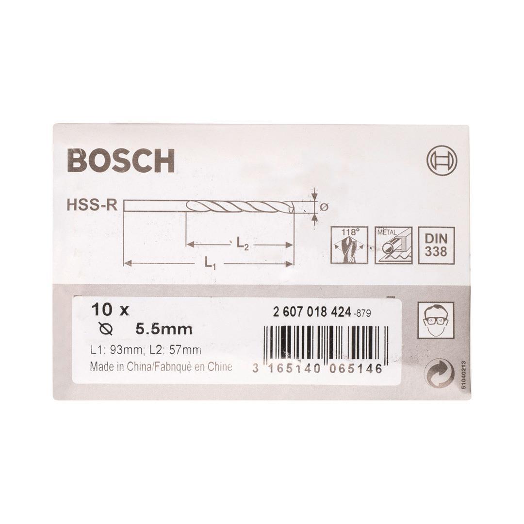 Bosch Metal Matkap Ucu HSS-R 5.5x93 mm 10lu Paket