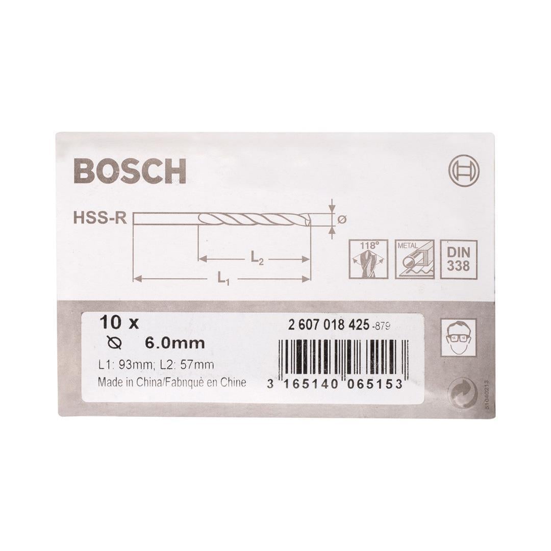 Bosch Metal Matkap Ucu HSS-R 6x93 mm 10lu Paket