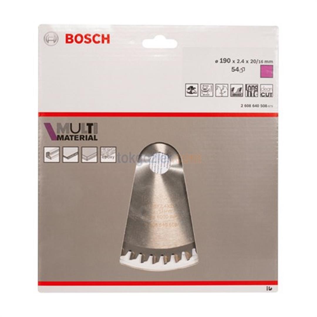 Bosch MultiMaterial 190x20/16 mm 54 Diş Daire Testere Bıçağı
