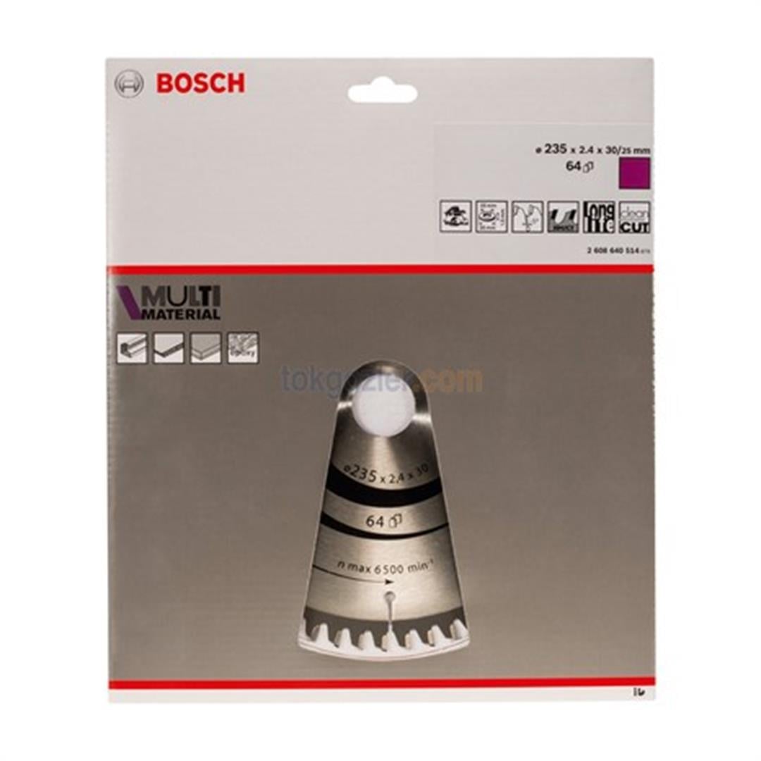 Bosch MultiMaterial 235x30/25 mm 64 Diş Daire Testere Bıçağı