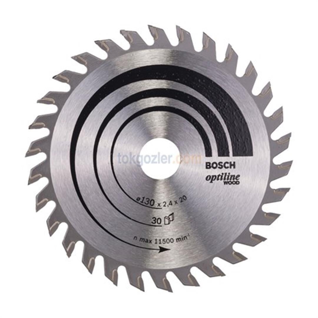 Bosch Optiline Wood 130x20/16 mm 30 Diş Ahşap İçin Daire Testere Bıçağı