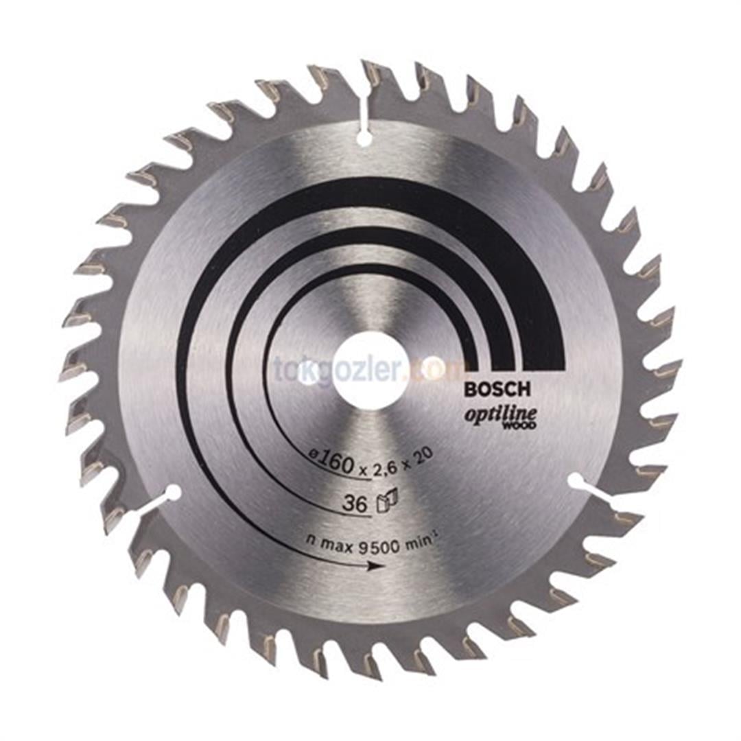 Bosch Optiline Wood 160x20/16 mm 36 Diş Ahşap İçin Daire Testere Bıçağı