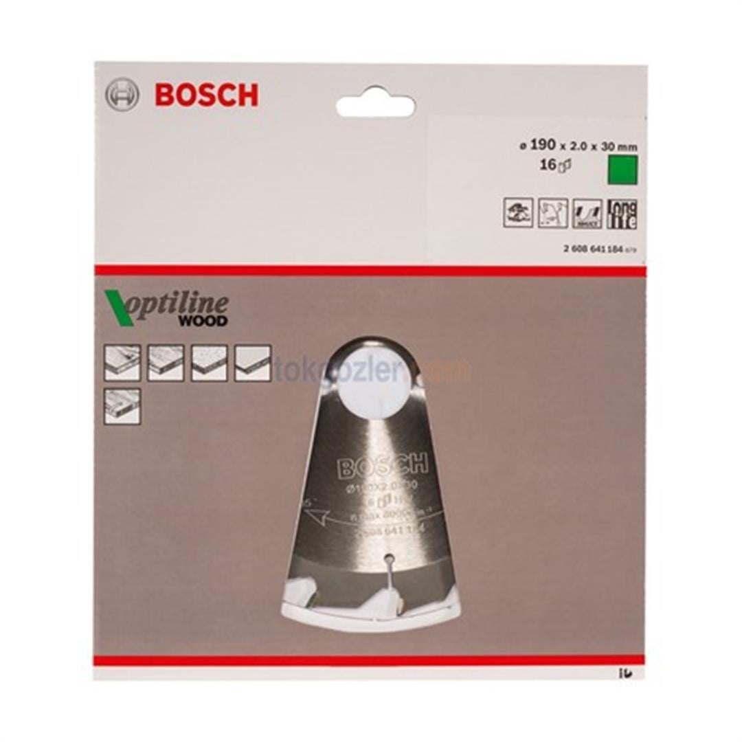 Bosch Optiline Wood 190x30 mm 16 Diş Ahşap İçin Daire Testere Bıçağı