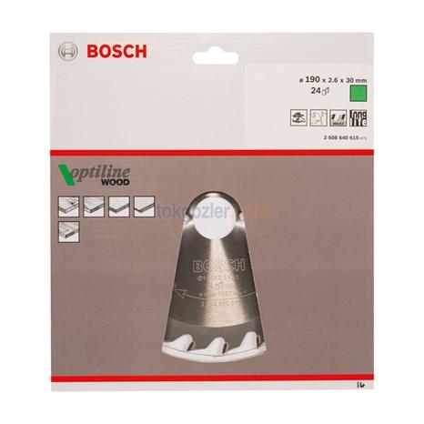 Bosch Optiline Wood 190x30 mm 24 Diş Ahşap İçin Daire Testere Bıçağı