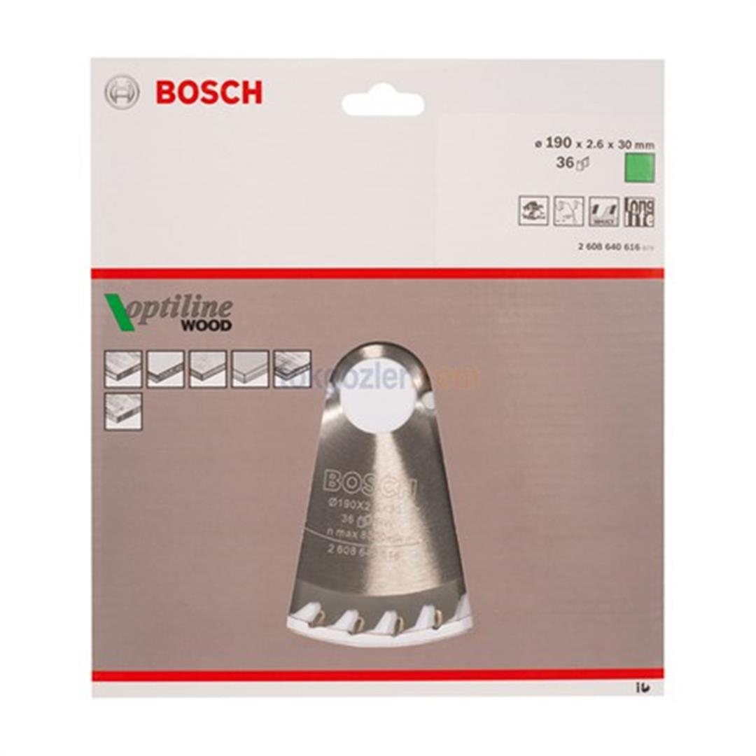 Bosch Optiline Wood 190x30 mm 36 Diş Ahşap İçin Daire Testere Bıçağı