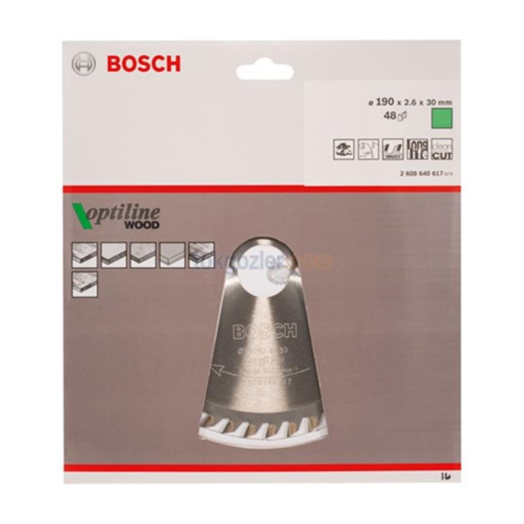 Bosch Optiline Wood 190x30 mm 48 Diş Ahşap İçin Daire Testere Bıçağı