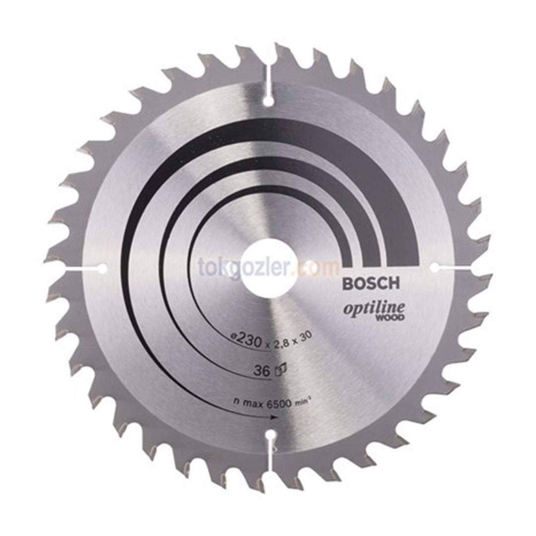 Bosch Optiline Wood 230x30 mm 36 Diş Ahşap İçin Daire Testere Bıçağı