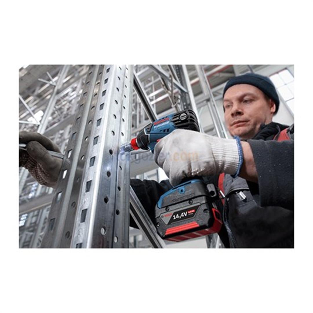 Bosch Profesyonel GDX 14,4 V-LI 4 Ah Çift Akülü Darbeli Somun Sıkma - L-boxx Çantalı