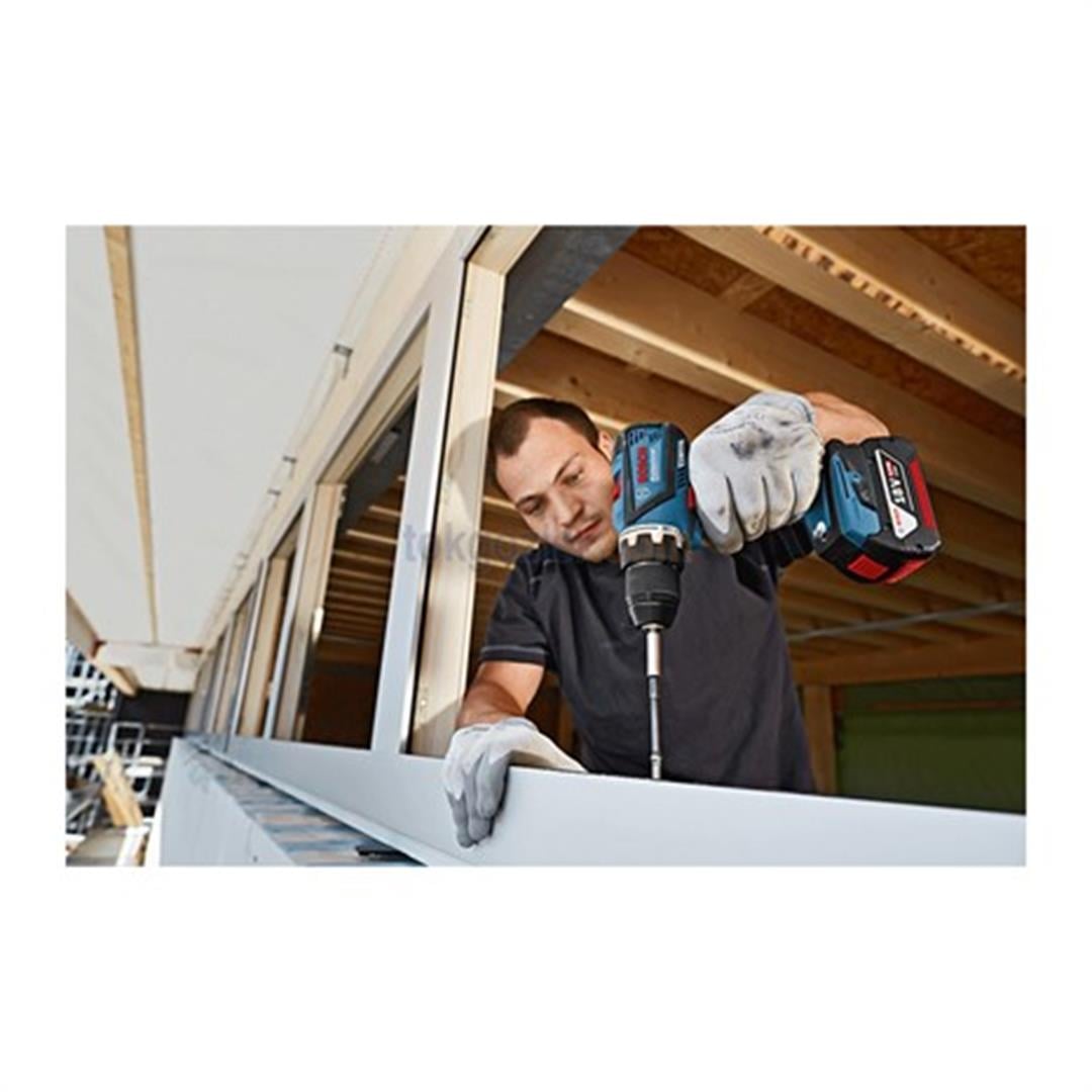 Bosch Profesyonel GSR 18 V-EC 4 Ah Çift Akülü Delme/Vidalama - L-boxx Çantalı