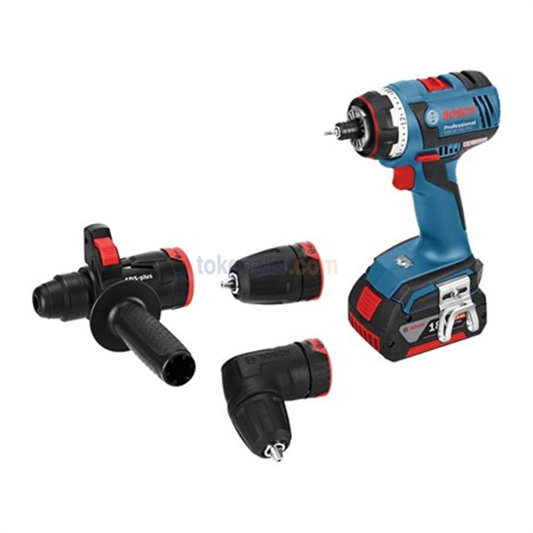 Bosch Profesyonel GSR 18 V-EC FC2 Set 4 Ah Çift Akülü Delme/Vidalama - Kömürsüz Motor