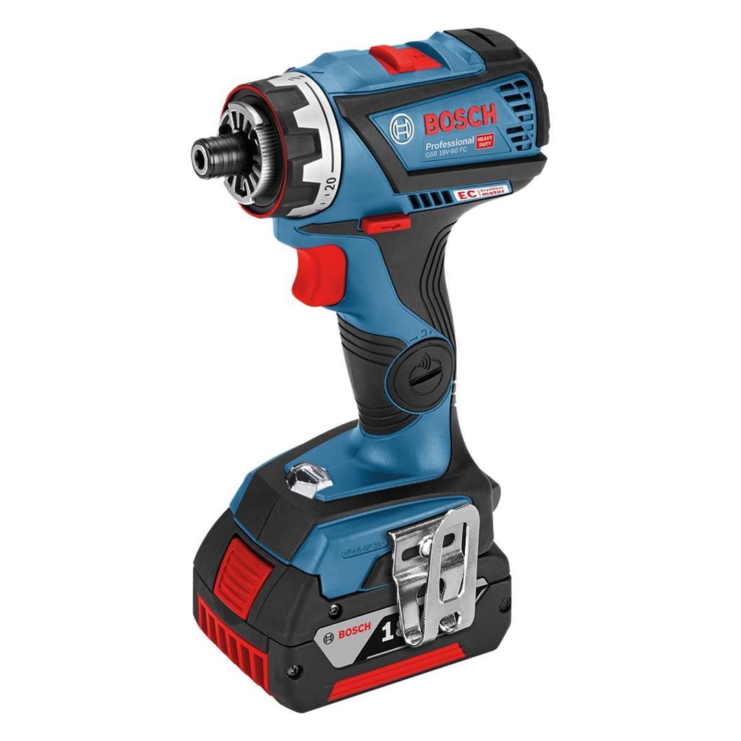 Bosch Profesyonel GSR 18V-60 FC 18 Volt 5.0 Ah Çift Akülü Delme/Vidalama Makinesi L-Boxx Çantalı